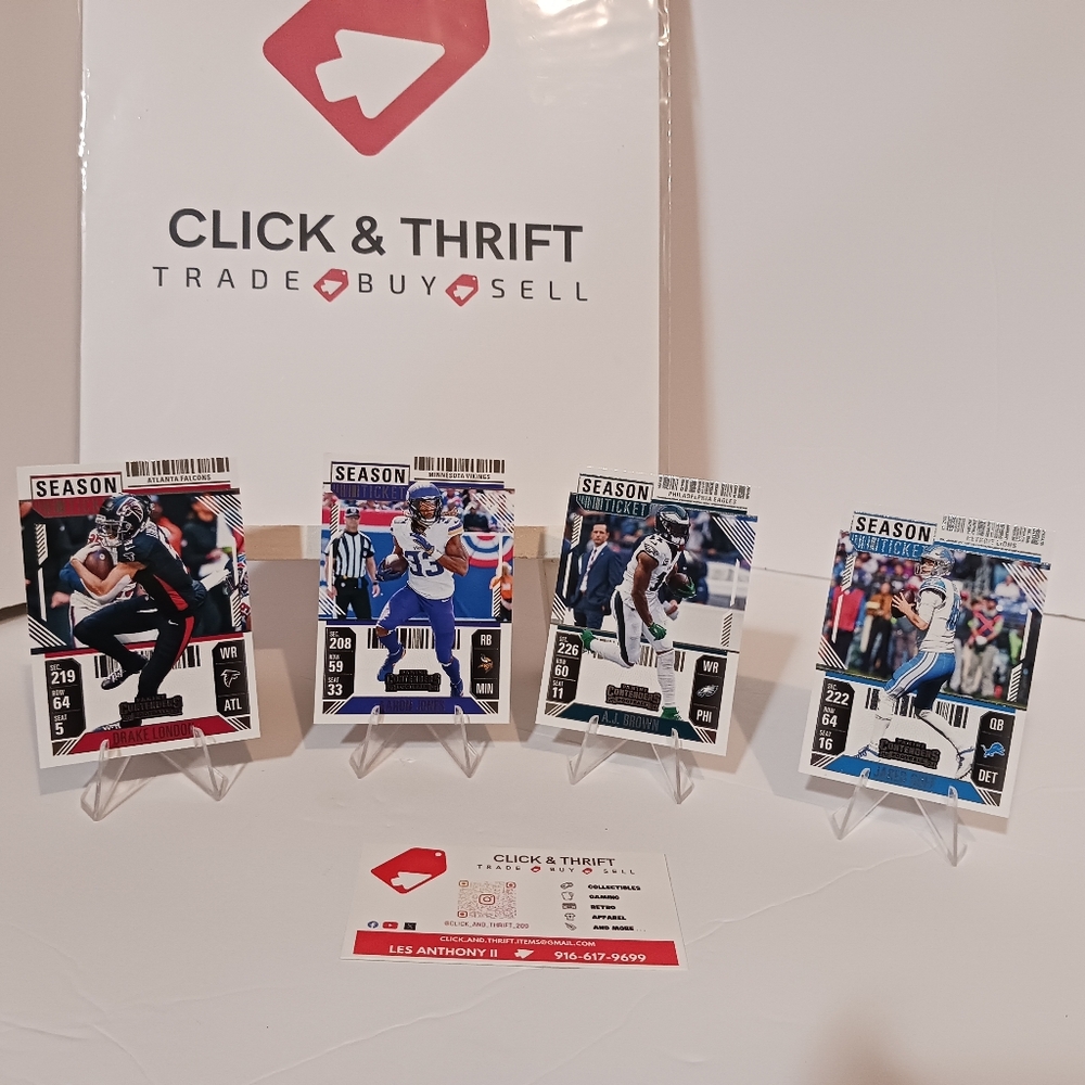 2024 Panini Contenders Football Season Ticket (Brown, Jones, Goff, London)